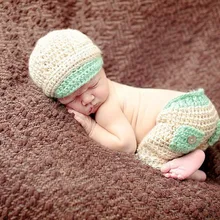 Вязаная шапка newsboy с брюками, комплект для малышей, вязаная шапка для маленьких мальчиков и штаны для фотографий новорожденных, Размер: 0-1 м, 3-4 м