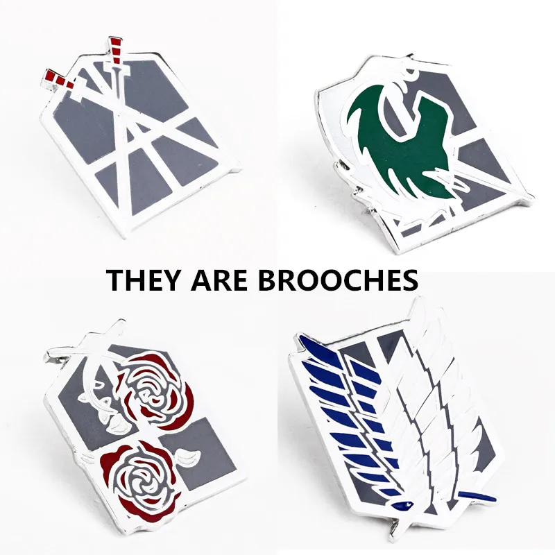 

Anime Jewelry Attack On Titan Squad Badge Brooch for Woman Man Brooch Lapel Pins Exquisite