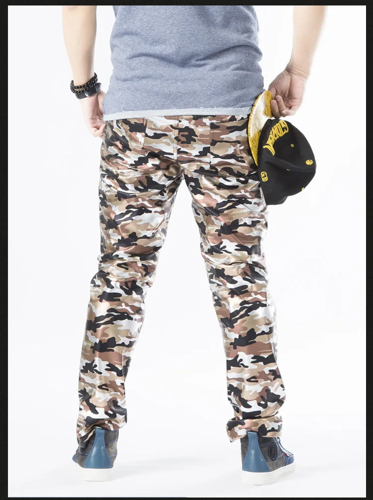 UplzCoo Men Casual Pants Men's PU Leather pant Autumn Multicolor Leather Trousers Tide Brand Slim Male Pant Casual trouser FM002  (4)