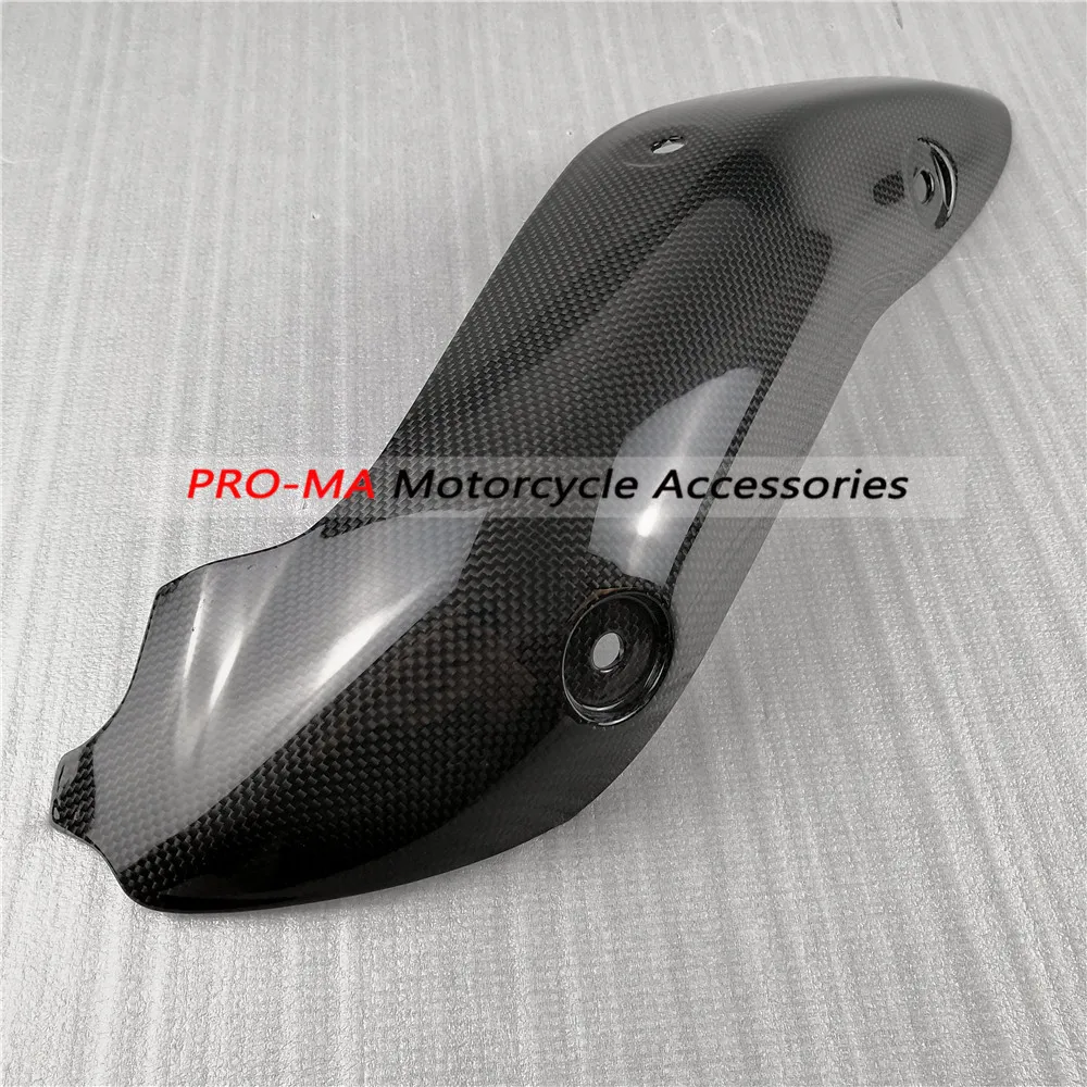 

Motorcycle Heat Shield Cover(B) in Carbon Fiber For Ducati Monster 821 1200 Plain glossy weave