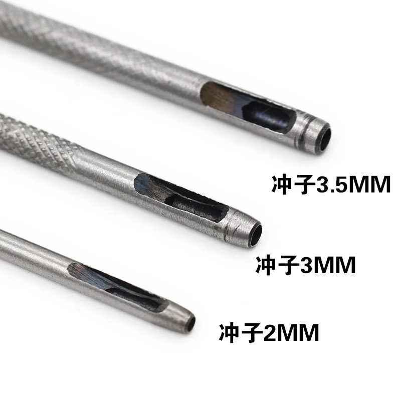1.5-4MM 5pcs/set Steel Leather Punch Hole Craft Hollow Puncher Belt Leathercraf Tool Set with A Box1.5/2.0/3.0/3.5/4.0mm