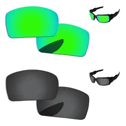 Черный серый и изумрудно зеленый 2 пары Поляризованные замена оптические стёкла для масла барабаны солнцезащитные очки женщин рамки 100% UVA и