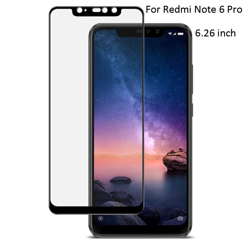 Imak Pro+ полноэкранный клей защитное закаленное стекло для Xiaomi Redmi Note 7 6 Pro Note5 2.5D Олеофобное