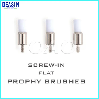 

100pcs/Box High quality Professional Dental lab screw type Polishing Products Nylon latch flat Polisher Brush Prophy Brushe