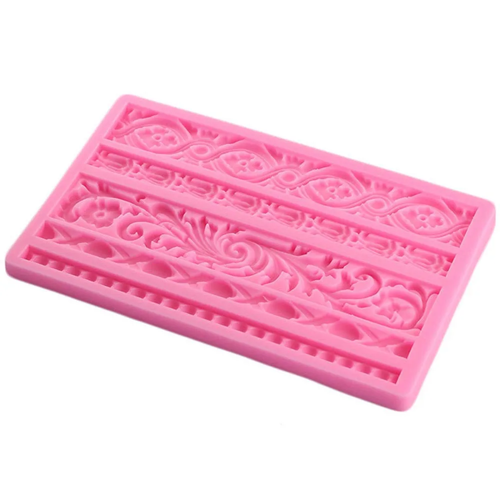 

Cake Border Multipurpose Candy Clay Tool DIY Decorating Tools Baking Fondant Mold Chocolate Relief Baroque Scroll Random Color