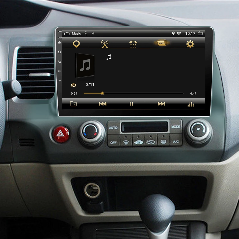 Cheap Eunavi 2G android 8.1 car dvd gps player for honda civic 2006-2011 car radio video player gps navigation car stereo 2 din dvd 1