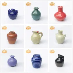 4 шт. 1:12 мини Кукольный Миниатюрный керамический ваза-кувшин предметы мебели Бесплатная доставка