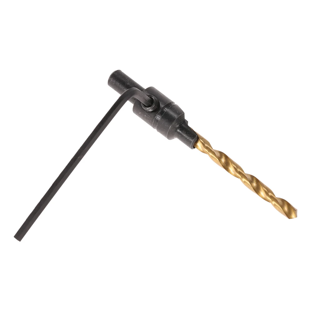 5pcs HSS Hex Shank For Woodworking Screw Carpentry Reamer Chamfer Milling Countersink Drill Cone Bit Set Quick Change