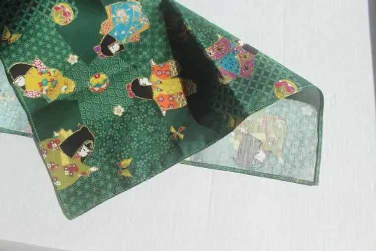  Women Men handkerchief wrist towel furoshiki cotton 100%/cartoon printed 35cm/Many uses