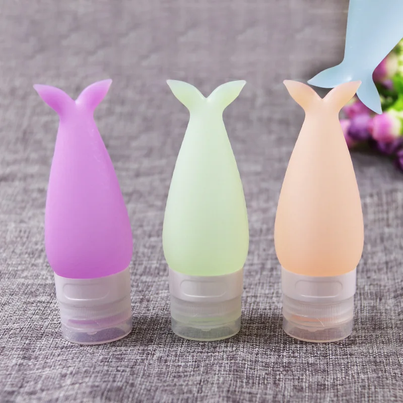 جديد المحمولة حورية البحر سيليكون الفرعية زجاجة الإكسسوارات المنزلية السفر دش هلام مستحلب الجرار الحمام موزع الصابون مستودعات التخزين