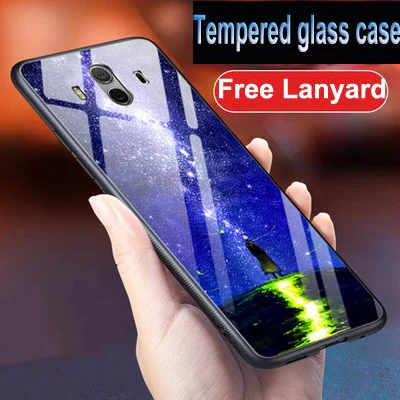 Coque For Huawei Mate 10 ALP-AL0 case tempered glass+ soft edge cover For Huawei Mate10 glass case huaweimate10 cases shell - Цвет: A6