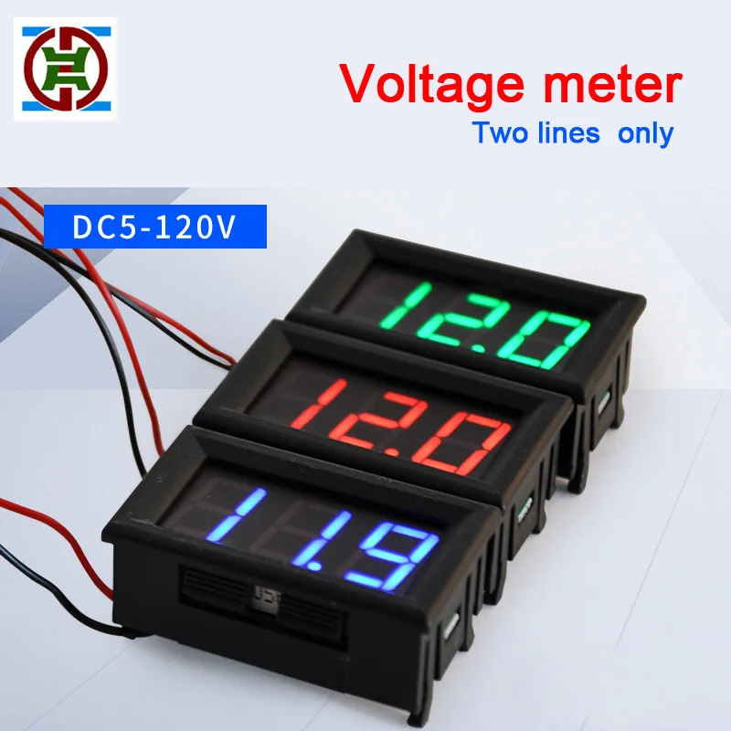 Red dailymall 2 Pcs 3 Digits LED DC5-120V Voltmeter Voltage Panel 2 Wires Blue Red dailymall 2 Pcs 3 Digits LED DC5-120V Voltmeter Voltage Panel 2 Wires Blue