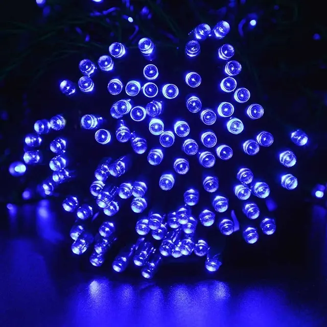 Led Solar Light String 200 Led Lights Holiday Lights Flashing Solar