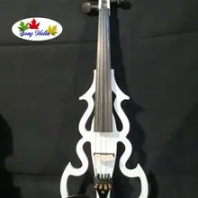 Белая песня бренд обтекаемая 4/4 электрическая скрипка, твердая древесина