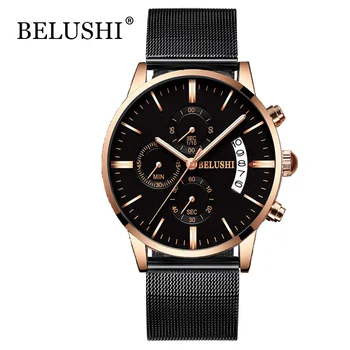 

Mens Watches Top Brand Luxury Full Steel Mesh Business Waterproof Quartz Sport Wrist Watch Men Clock Male relogio masculino Saat