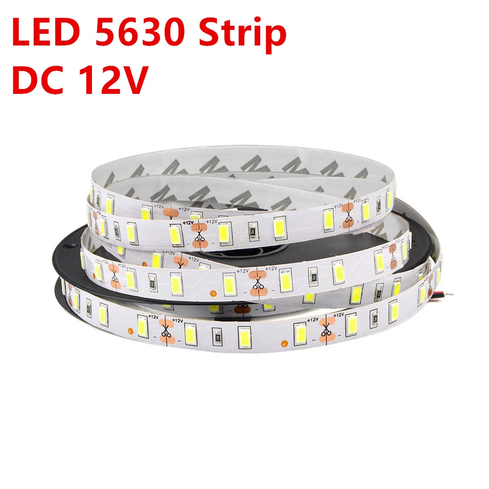 1 упаковка 5 м SMD 5630 Светодиодная лента 60 Светодиодный s/M лента для декоративного освещения более яркая, чем 3528 2835 5050
