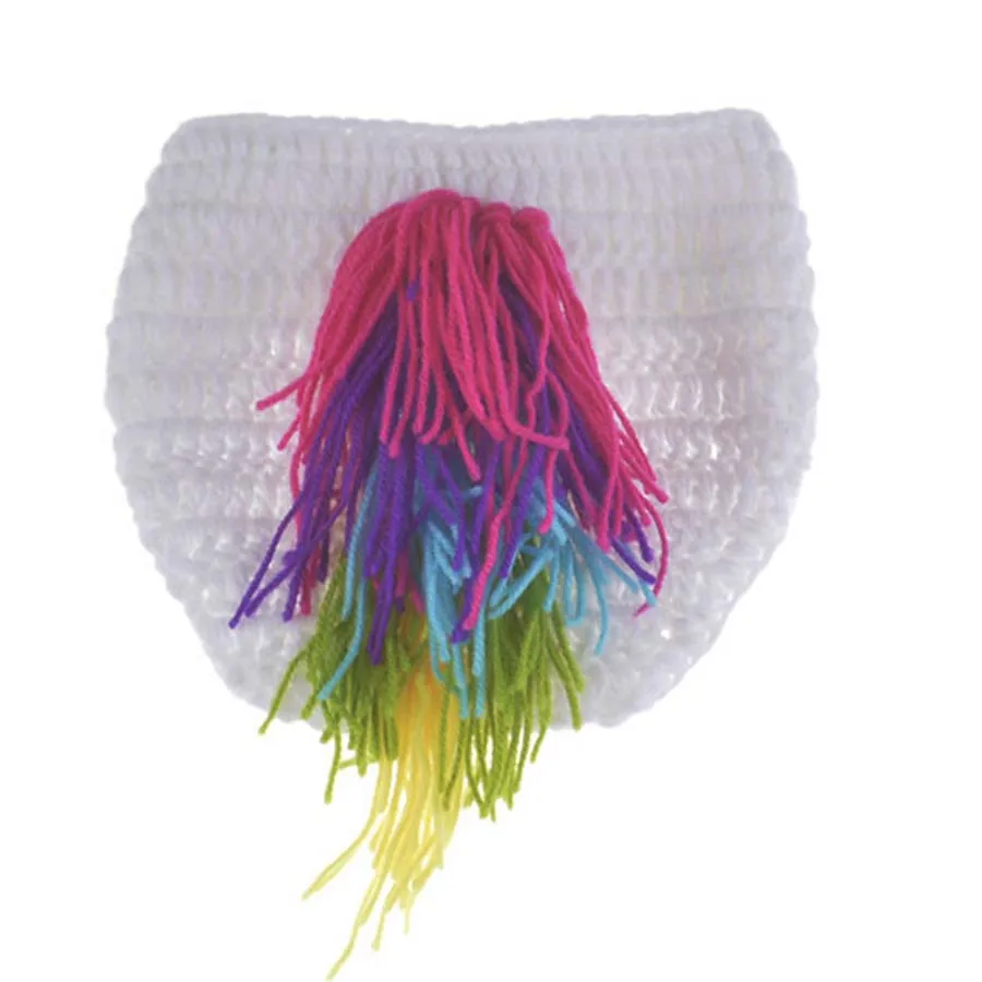 Crochet Baby Unicorn Photo Props Newborn Photography Prop Unicorn Hat and Diaper Cover Set Infant Halloween Costume 0-6M (11)