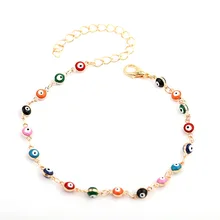 2 цвета Турецкий Дурной глаз женские браслеты для щиколотки Модные ручной работы ноги бусины браслет ювелирные изделия для женщин Этнические браслеты на ногу ювелирные изделия