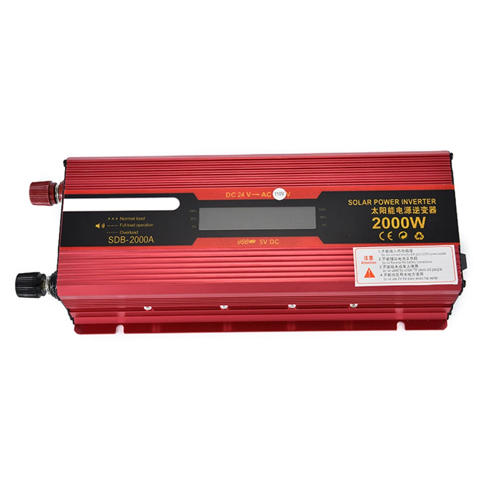 

Auto inverter 2000W 24V to AC 110V Aluminum Alloy Case Solar Power Inverter with LCD Display voltage converter 24V to 110V DY111