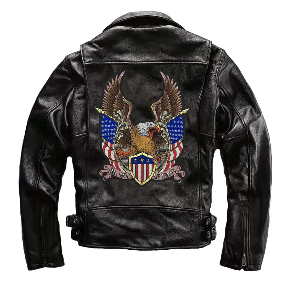 Мы доверяем god eagle патчи вышитые железные на большой полной задней части военная армия заплатки на рюкзак для куртки Большая аппликация, наклейка
