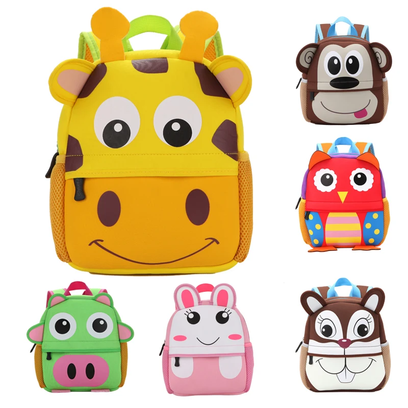 New-Children-Cartoon-Animal-School-Backpack-Kid-Kindergarten-School-Bag-Cute-Kids-Baby-Bags-for-Boys