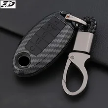 Углеродное волокно силиконовый чехол ключа дистанционного управления автомобилем чехол для Nissan Qashqai J10 J11 note micra X-Trail t31 t32 kicks Tiida Pathfinder