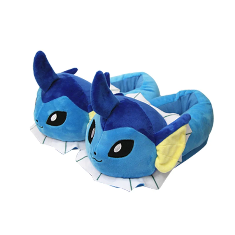 28 см; 6 стилей; плюшевая обувь; Peluche Doll Pikachu Eevee Sylveon Glaceon Umbreon Psyduck Snorlax Gengar Mudkip; домашние тапочки - Цвет: D