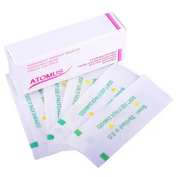 

50pcs 7/12/14 Pin U shape Permanent Makeup Eyebrow Tattoo Needles Blade For 3D Embroidery Tattoo Pen accessory J11