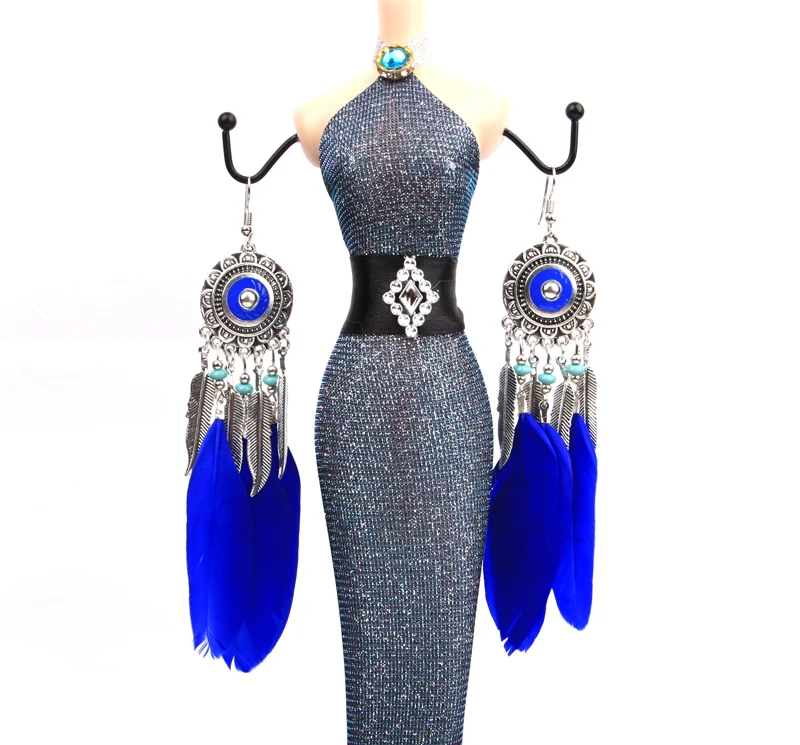 Feather Leaf Tassel earrings (3)
