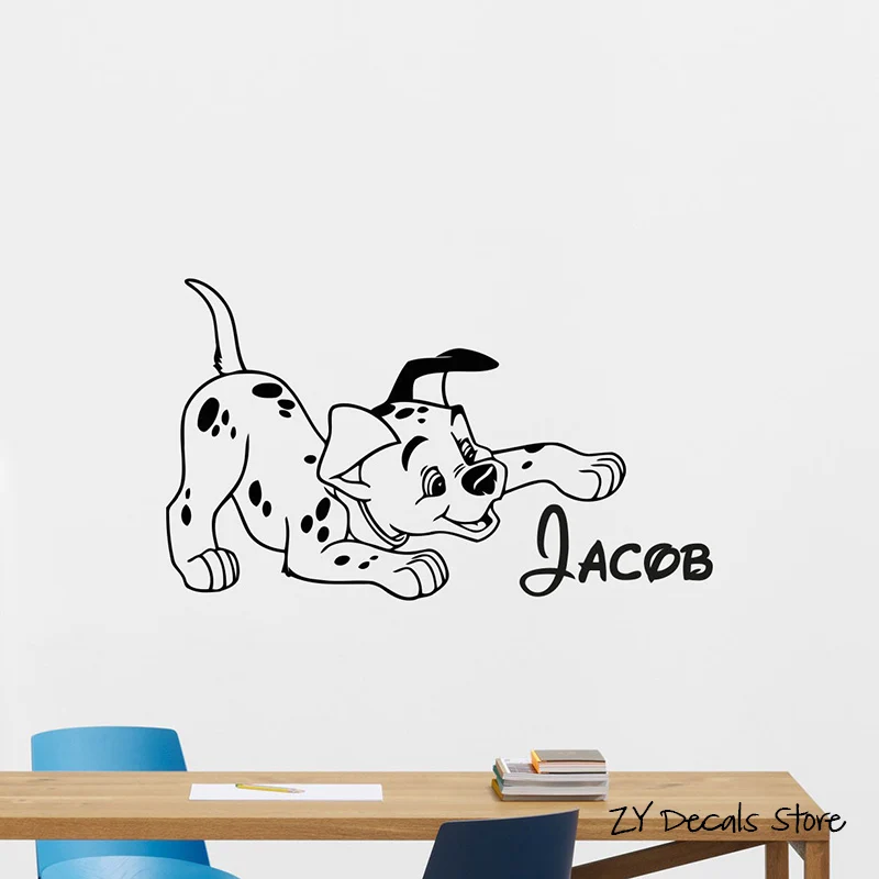 Buy Dalmatian Personalized Name Wall Decal Pets Dog