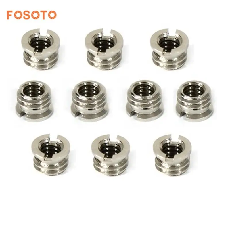 

fosoto 10pcs 1/4" to 3/8" Convert Screw Adapter for Tripod Monopod Ballhead DSLR SLR Accessories Camera Accessories