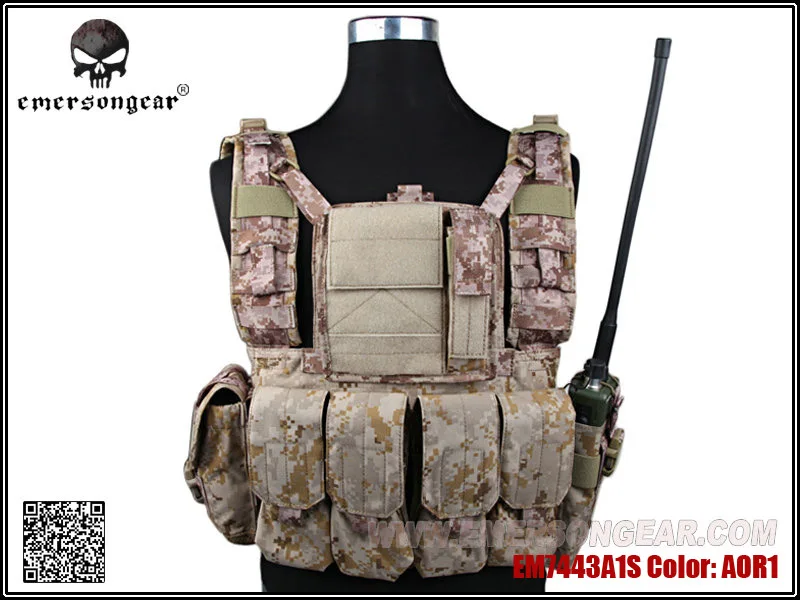 Emerson RRV тактический жилет с Pouchs Набор Камуфляж снаряжение Airsoftsports EM7443 MultiCam aor - Цвет: AOR1