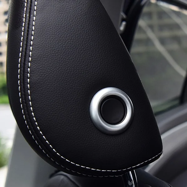 For Touran 2016 2017 2018 2019 ABS Matte and Carbon fibre Car Seat Neck Pillow Button Cover Trim car styling accessories2pcs | Автомобили
