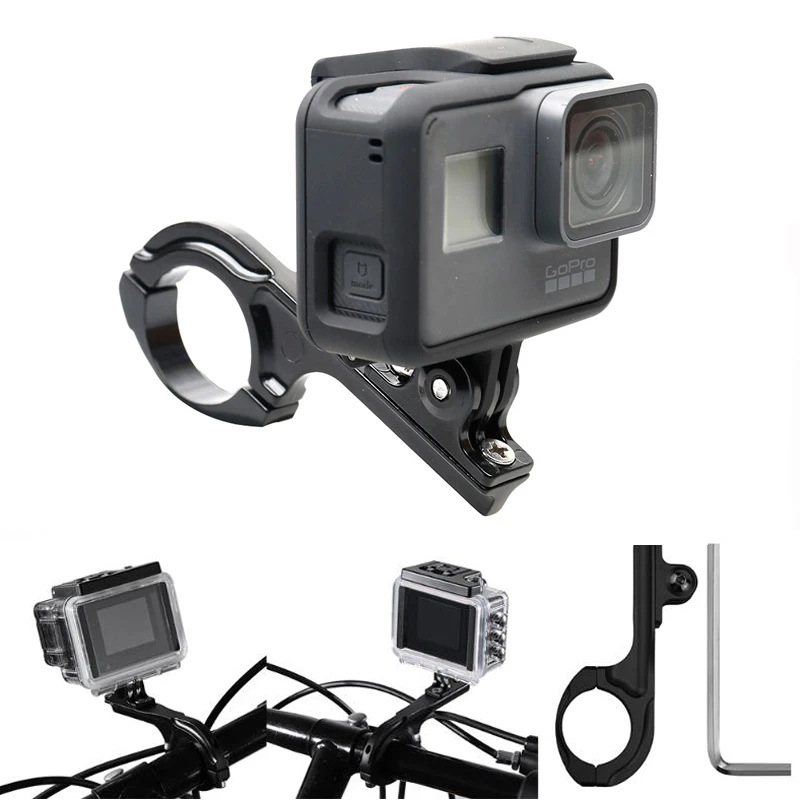 

CNC Aluminum Bike Handlebar Mount Bicycle Motorcycle Holder for Gopro Hero 7 5 6 4 3+ SJCAM SJ4000 Xiaoyi 4K Camera Accessories