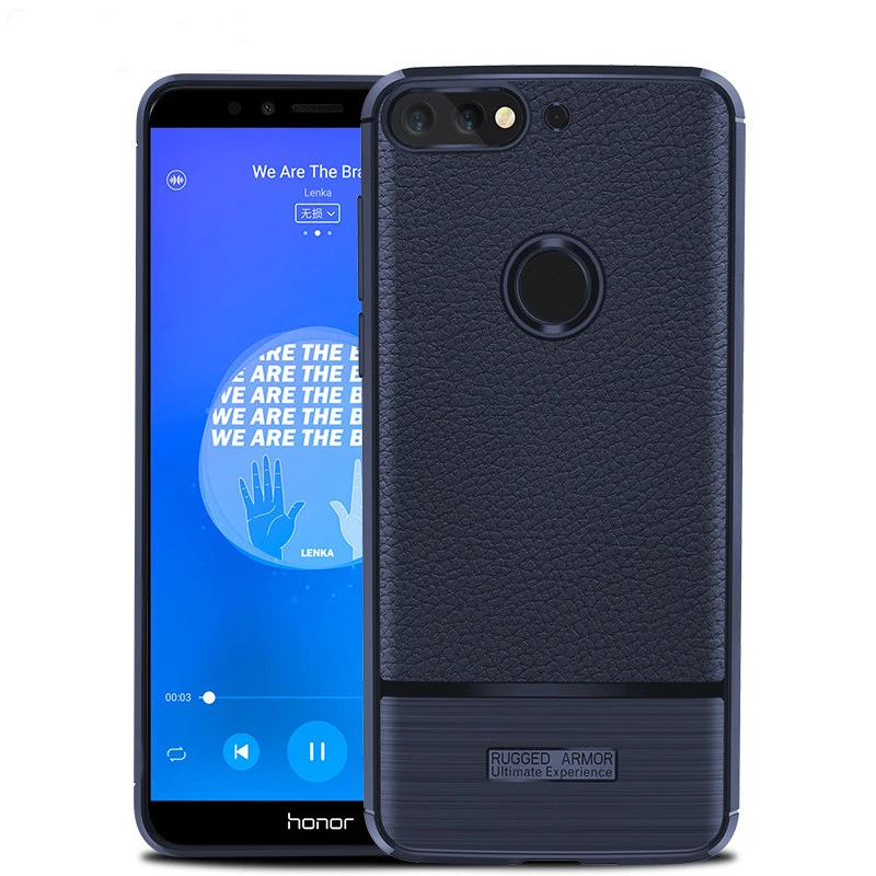 Чехол для Huawei Honor 7A Pro чехлы 7 A роскошный чехол из кожи личи силиконовая Мягкая