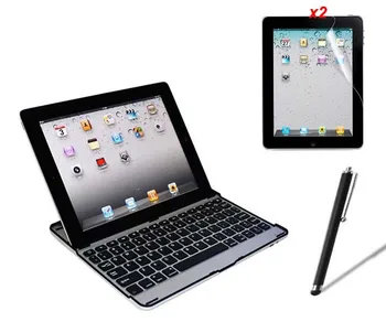 

Ultra Slim Wireless Bluetooth Keyboard Stand Funda Case Dock Cover + 2x Clear Films + Pen For Apple iPad 2 3 4 9.7 inch Tablet