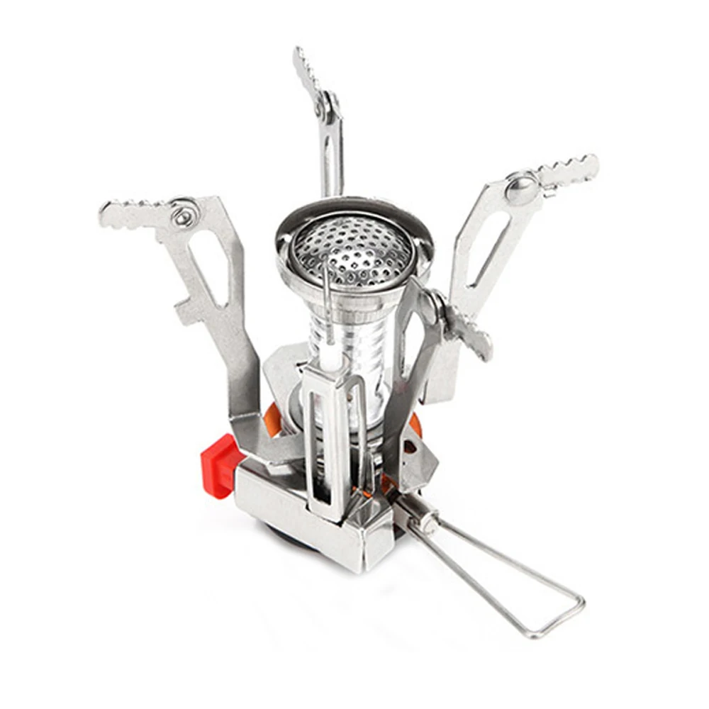 Lightweight Mini Stove Pocket Cooking Burner Folding Camping Gas Stove 3000W Picnic Cooking