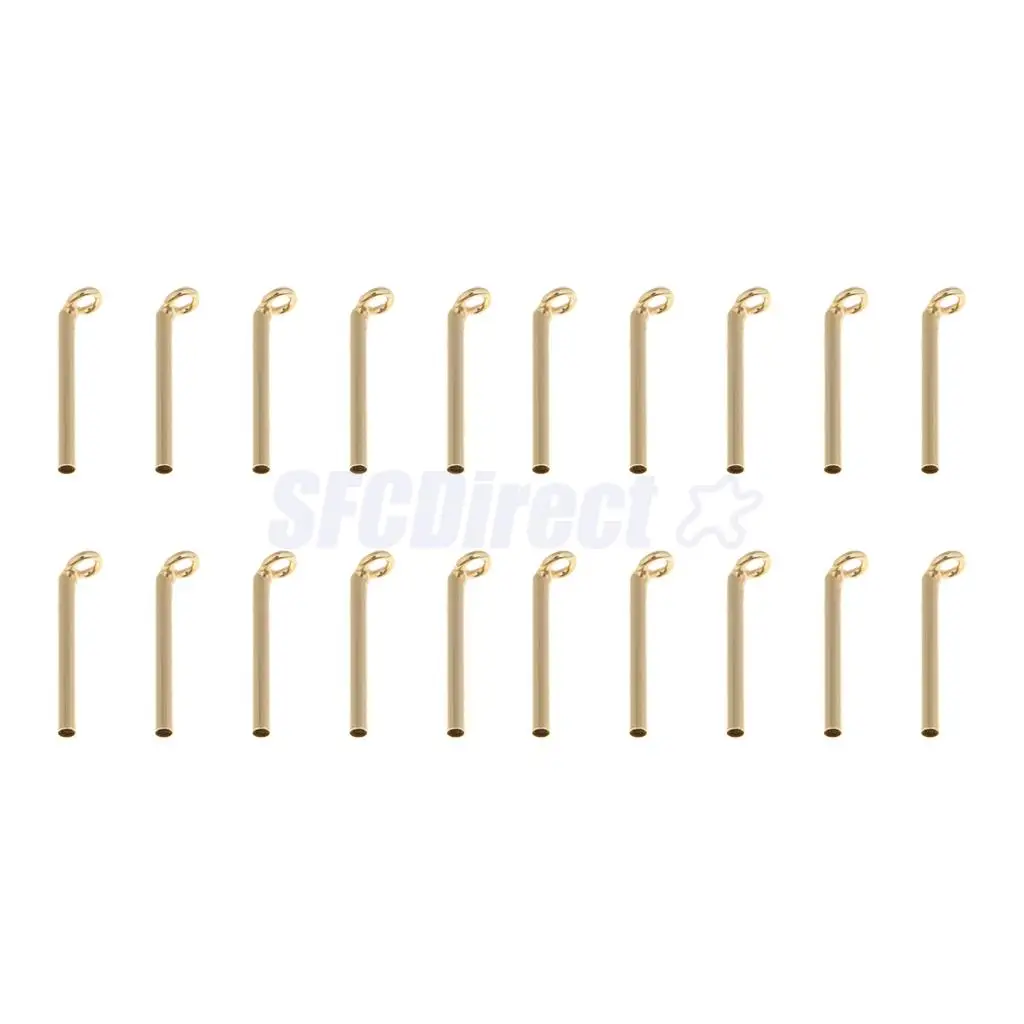 MagiDeal 20pcs Stainless Steel Fishing Rod Guides Tips Repair Kit Rod Building Fishing Tackle Eye Rings 1.1mm 1.2mm