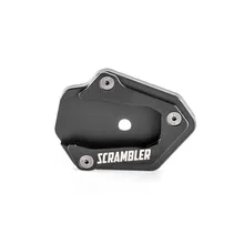 Soporte lateral para motocicleta placa pata de cabra extensión de soporte para DUCATI Scrambler 2016 negro plateado