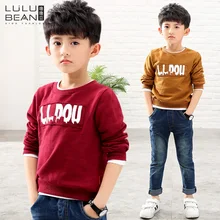 2018 new boy sweater big children’s round neck shirt children’s clothing thick autumn baby children’s shirt
