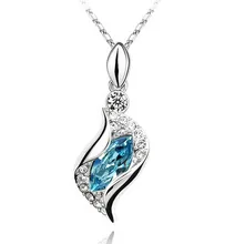 2017 Summer Fashion Chain Pendant Crystal Necklace Jewelry Colar for Women