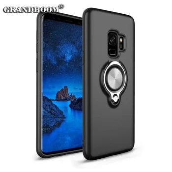 

500pcs Car Holder Stand Magnet Finger Ring Cover For Galaxy Note 9 8 S9 S8 Plus A8 Plus 2018 J3 J5 J7 TPU Suction Bracket Cover