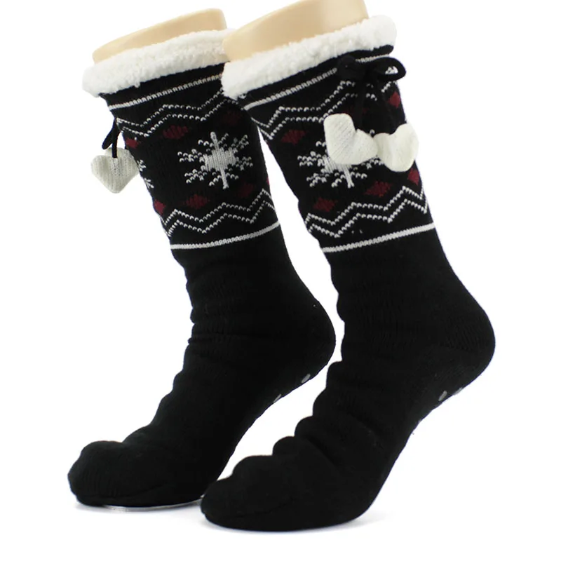 Высокое качество зима Рождественские носки для взрослых носки-тапочки утолщение женщин скольжению тепловой мультфильм подарок вязаные