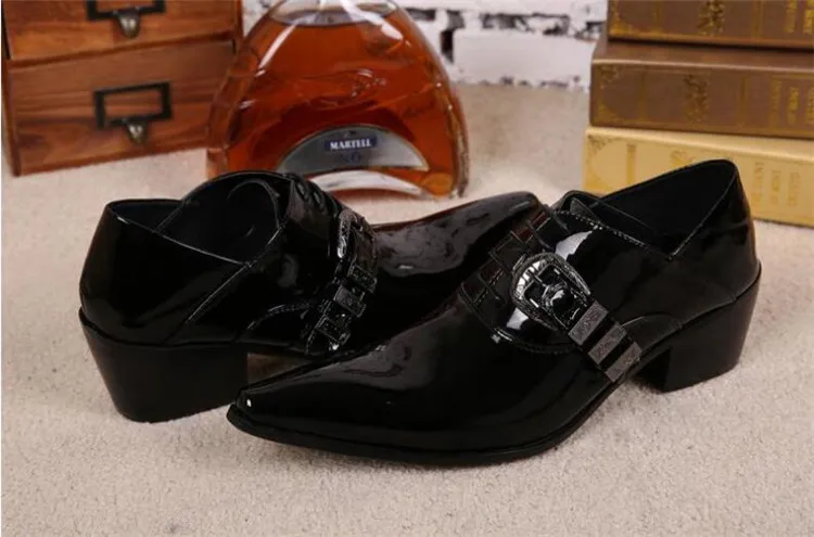 Shoes Preto Calcanhar Cinto Outono Do Fivela Dedo Primavera Inglaterra Me Sapatos Masculinos Couro Casamento Respirável De Pé Negócios Robusto Pontas Vestido wRqw5POxY