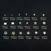 Approx. 1000pcs/bag Silver/Gold Star Cross-Star Double Star non-adhesive Soft Metal Sticker Nail Art Decoration Acrylic Deco 1