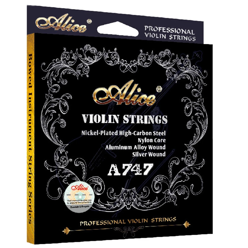 Violin Strings Alice A747 nickel plated High carbon steel Nylon cor