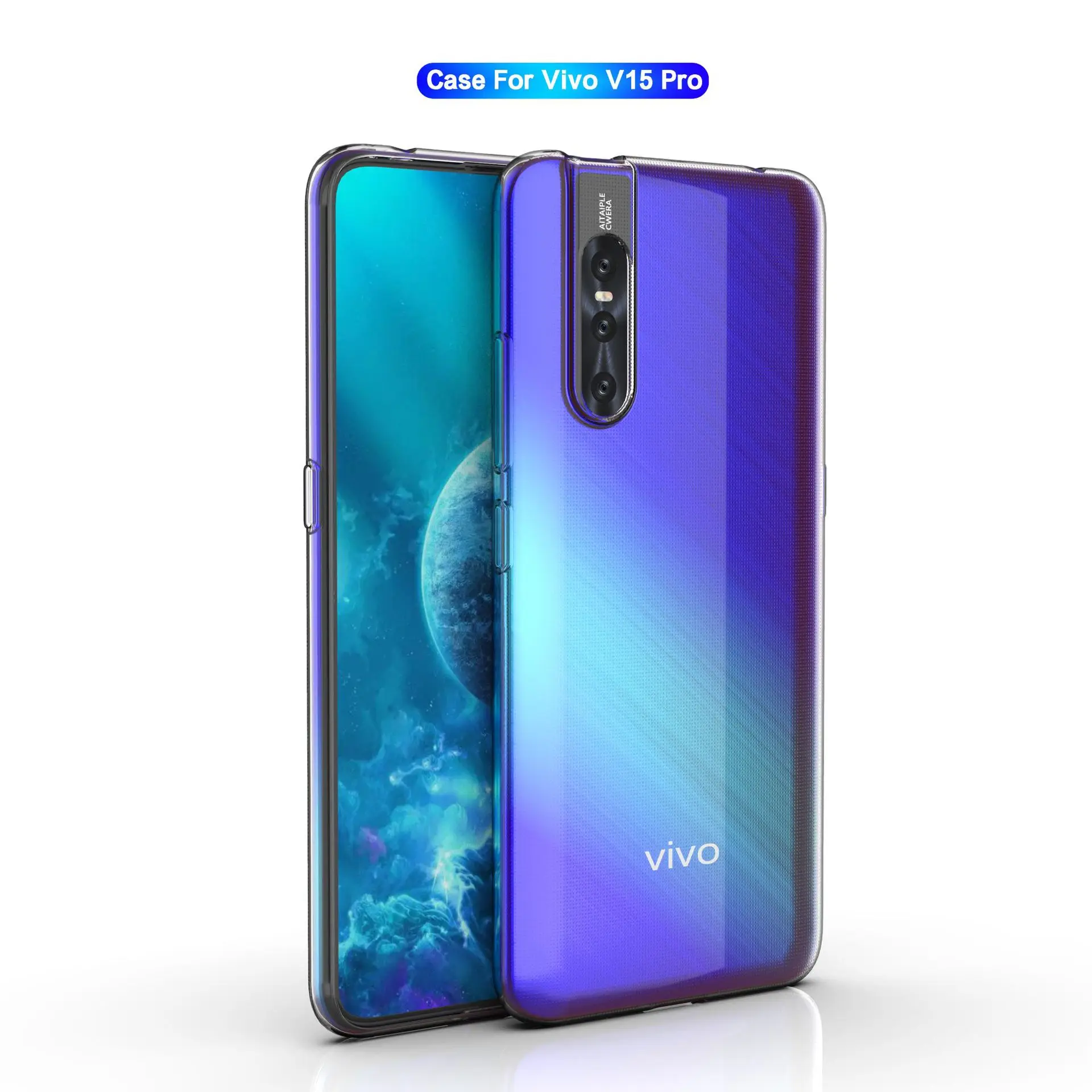 ДЛЯ Vivo V15 V15pro pro V 15pro 15 противоударные мягкие прозрачные ТПУ чехлы Capa Прозрачный