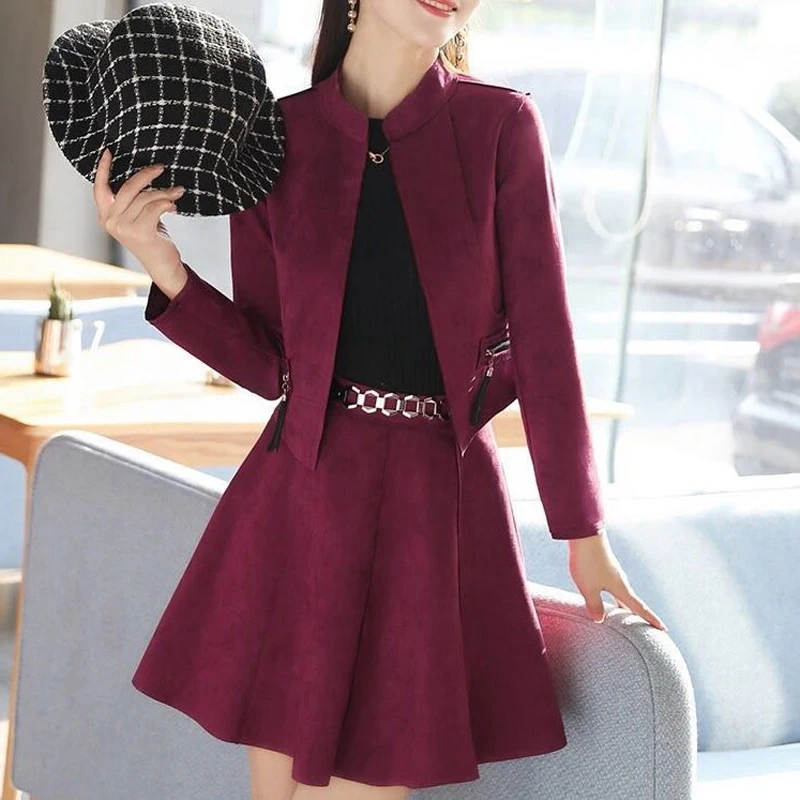 Комплект из двух предметов Женский костюм блейзера и юбки Осень зима 2020