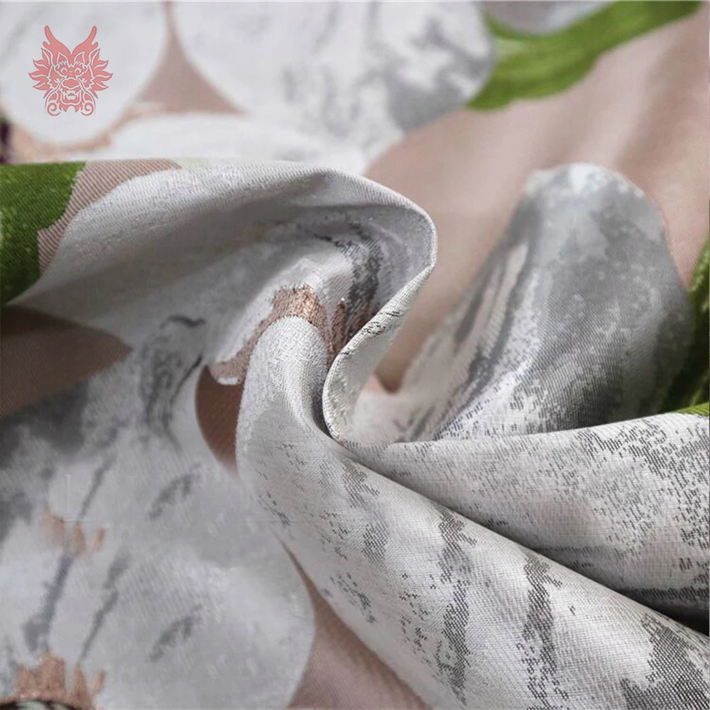 Роскошный большой цветок Металлик Жаккардовая парча ткань для платья пальто жаккардовая ткань tela tecido stoffen пряжа SP5698