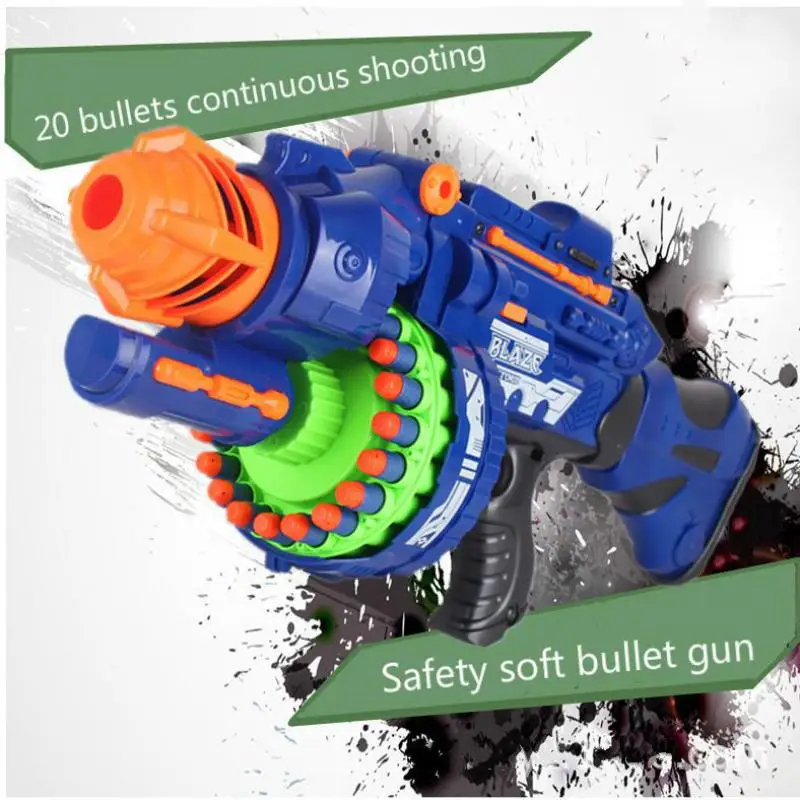 Электрические игрушечные пистолеты из мягкого эластичного пластика, пули для борьбы с 20 вспышками снайпера родитель-ребенок полевой пистолет игрушки для детей